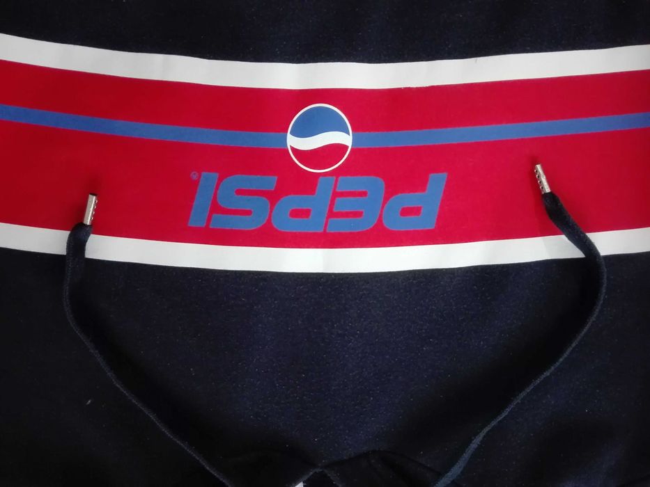 granatowa bluza z kapturem, H&M, S  Pepsi