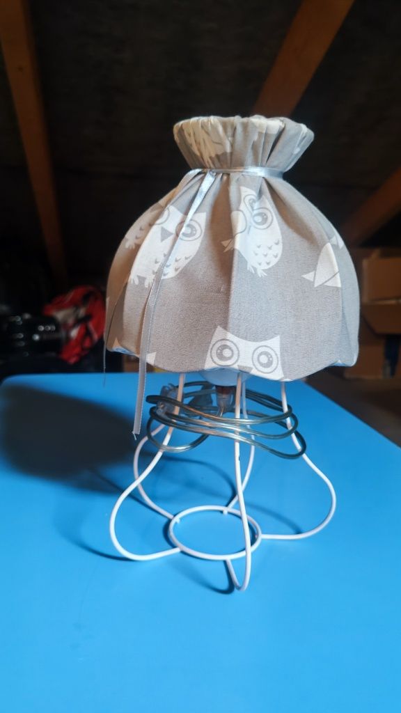 3 Lampy: welurowa, dziecięca  i nocna