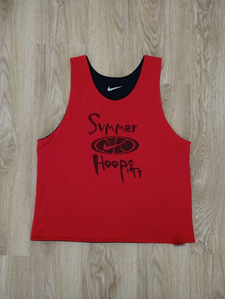 Nike Basketball Jersey Reversible Size Youth Xl Black Red Retro 1997