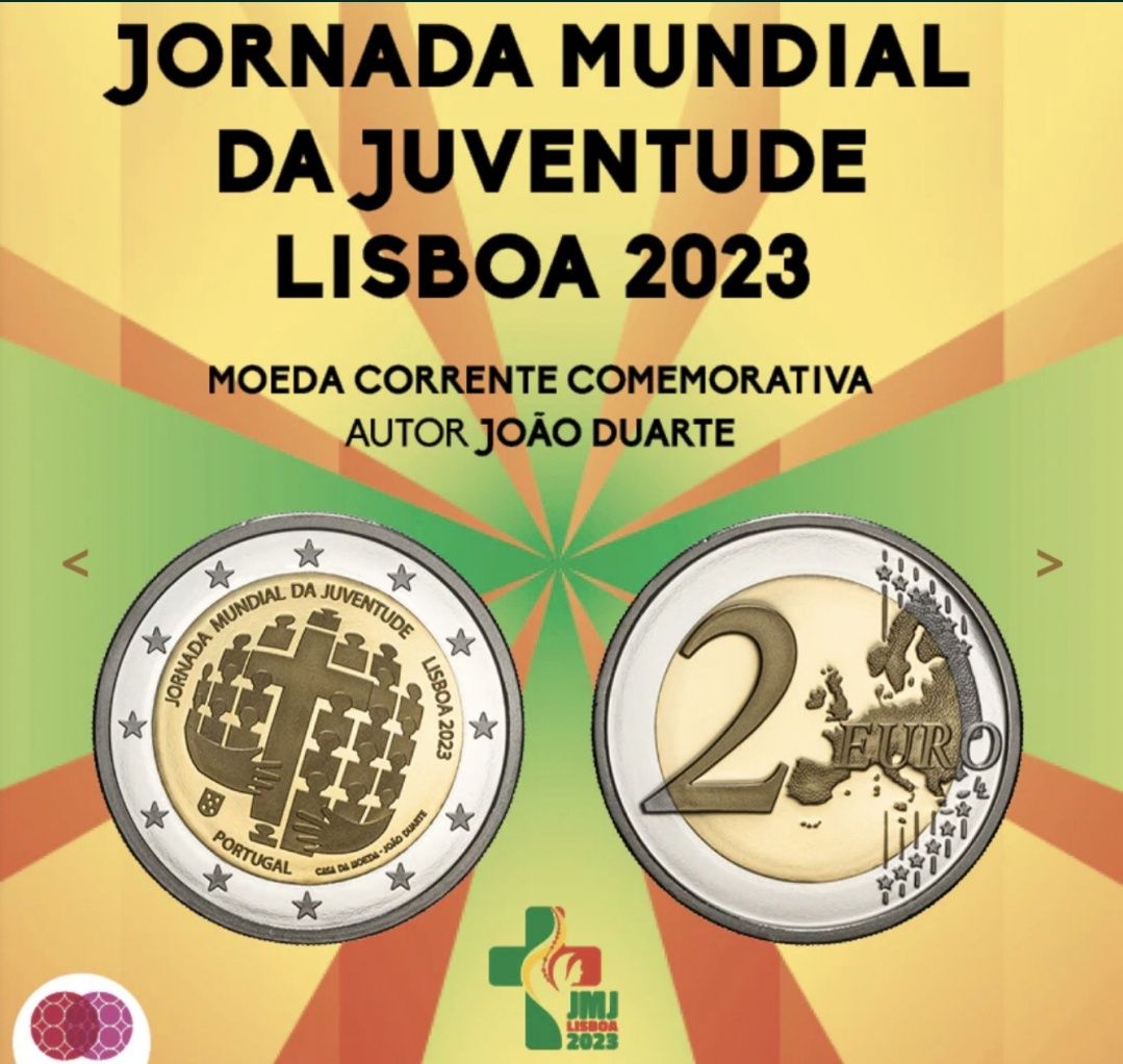 Moedas Mundial da Juventude Lisboa 2023