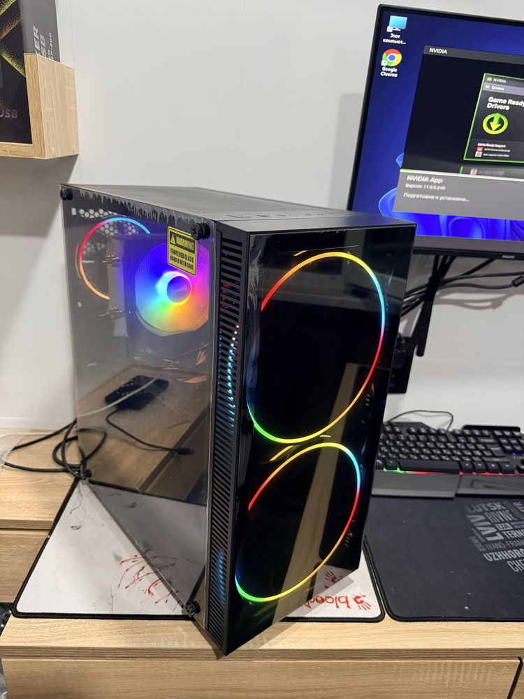 Компьютер ЧОРНА ДІРА  усе на ультра Ryzen 5+32 ddr+1 тб+ Asus RTX 4060