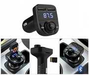 TRANSMITER ładowarka 2xusb FM SD MP3 bluetooth czarny