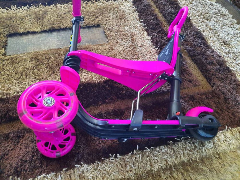 Триколісний самокат з батьківською ручкою 5в1 Best Scooter