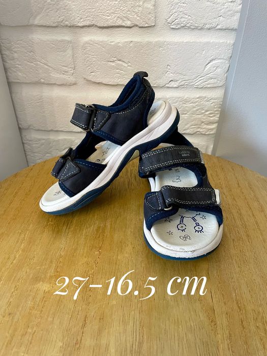 Granatowe skórzane sandałki Lasocki kids r. 27-16.5 cm