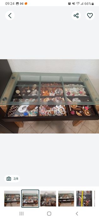 Ława stół szkło szuflady