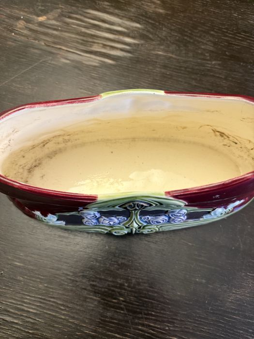 Stara majolika amfora osłonka na doniczke