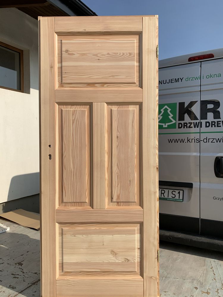Drzwi wewnętrzne drewniane modrzew Na KAżdy Wymiar Cała Polska i ue