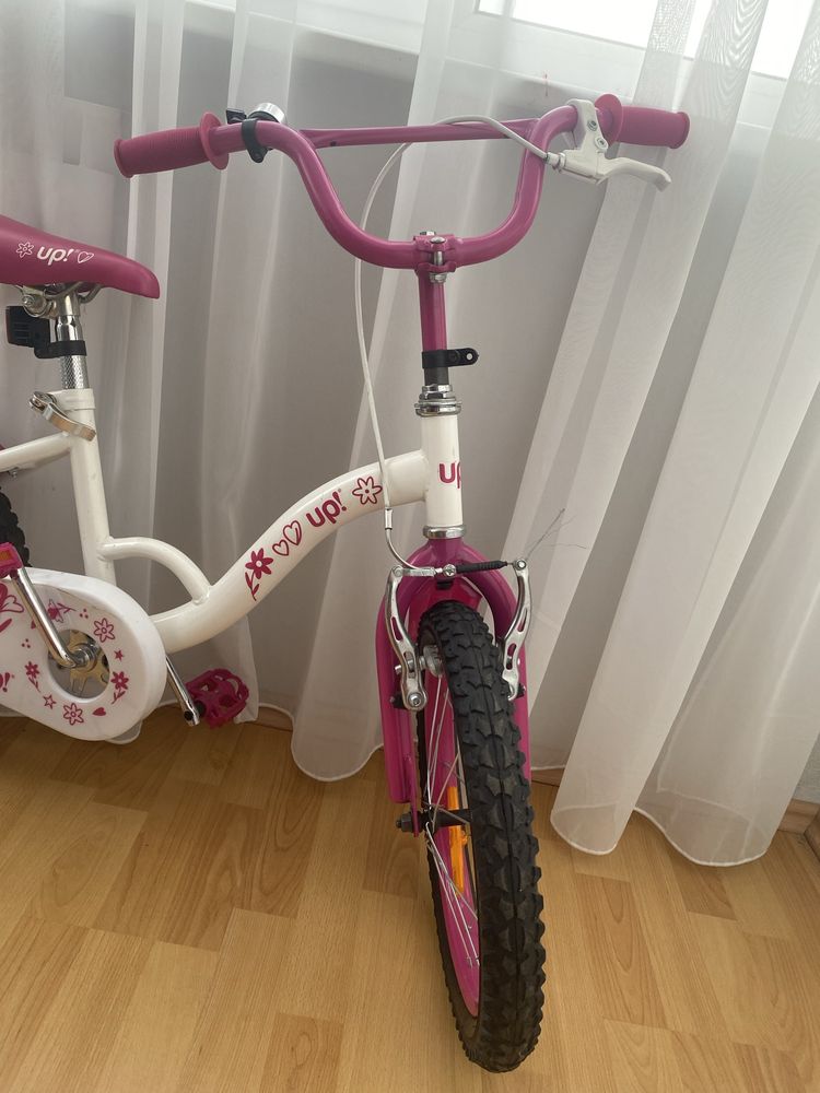 Велосипед детский UP! (Underprice) для девочки розовый + ПОДАРОК