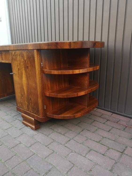Biurko ART-DECO Unikat Orzech Zgrabne Stare Antyk Po Renowacji.