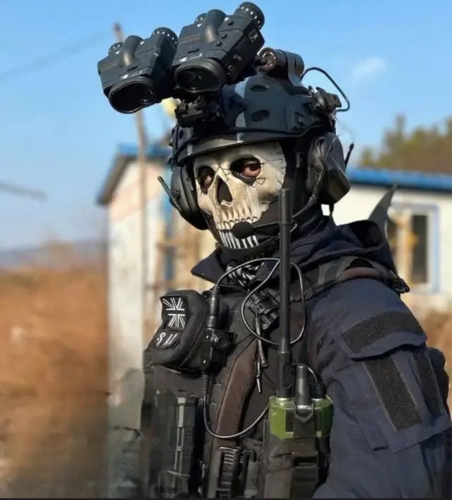 Маска тактична ОРИГ череп Ghost Call of Duty ЗСУ