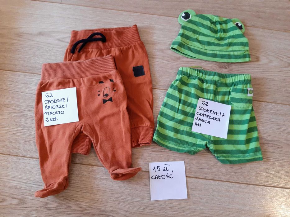 Spodenki, śpioszki / r. 62 / 3. szt / H&M, Pinokio