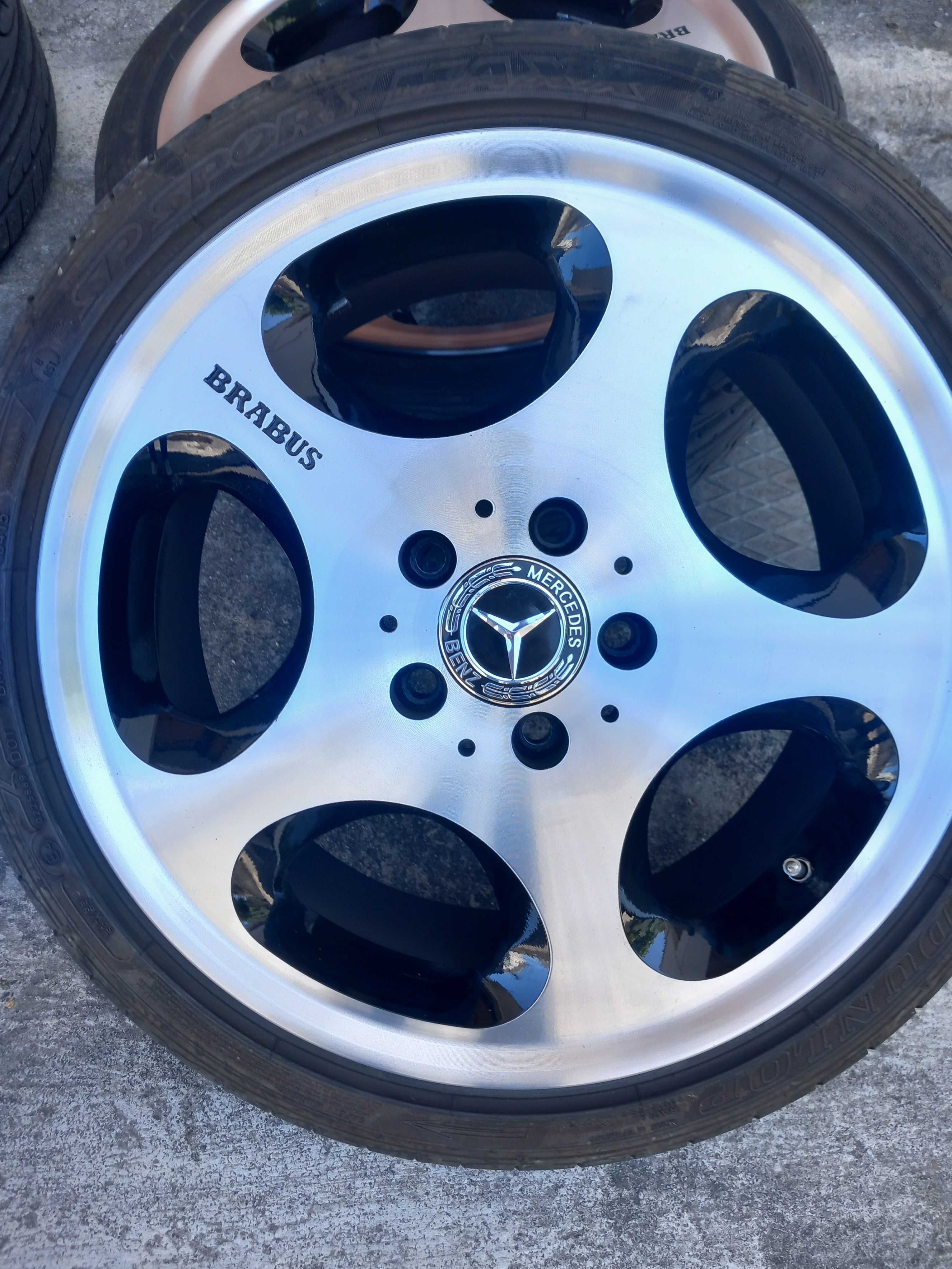 Jantes brabus mercedes 17 com pneus como novos