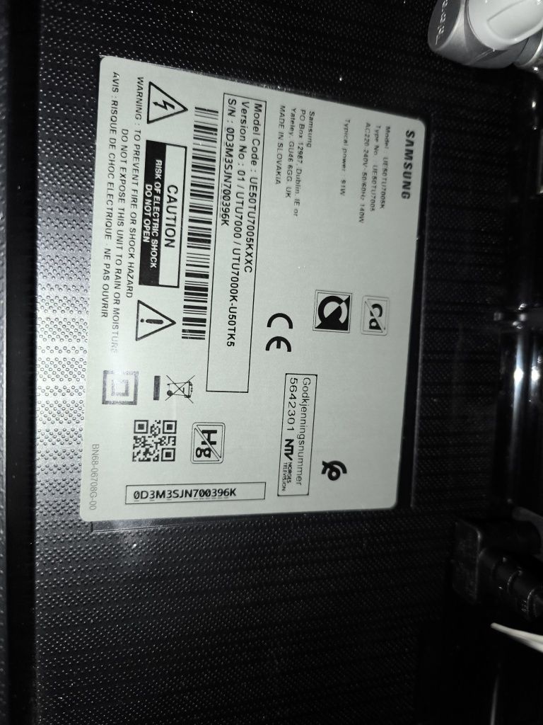 Smart TV Samsung UE50TU7005K impecável