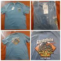T-shirt azul Springfield com estampa árvore tamanho XXL