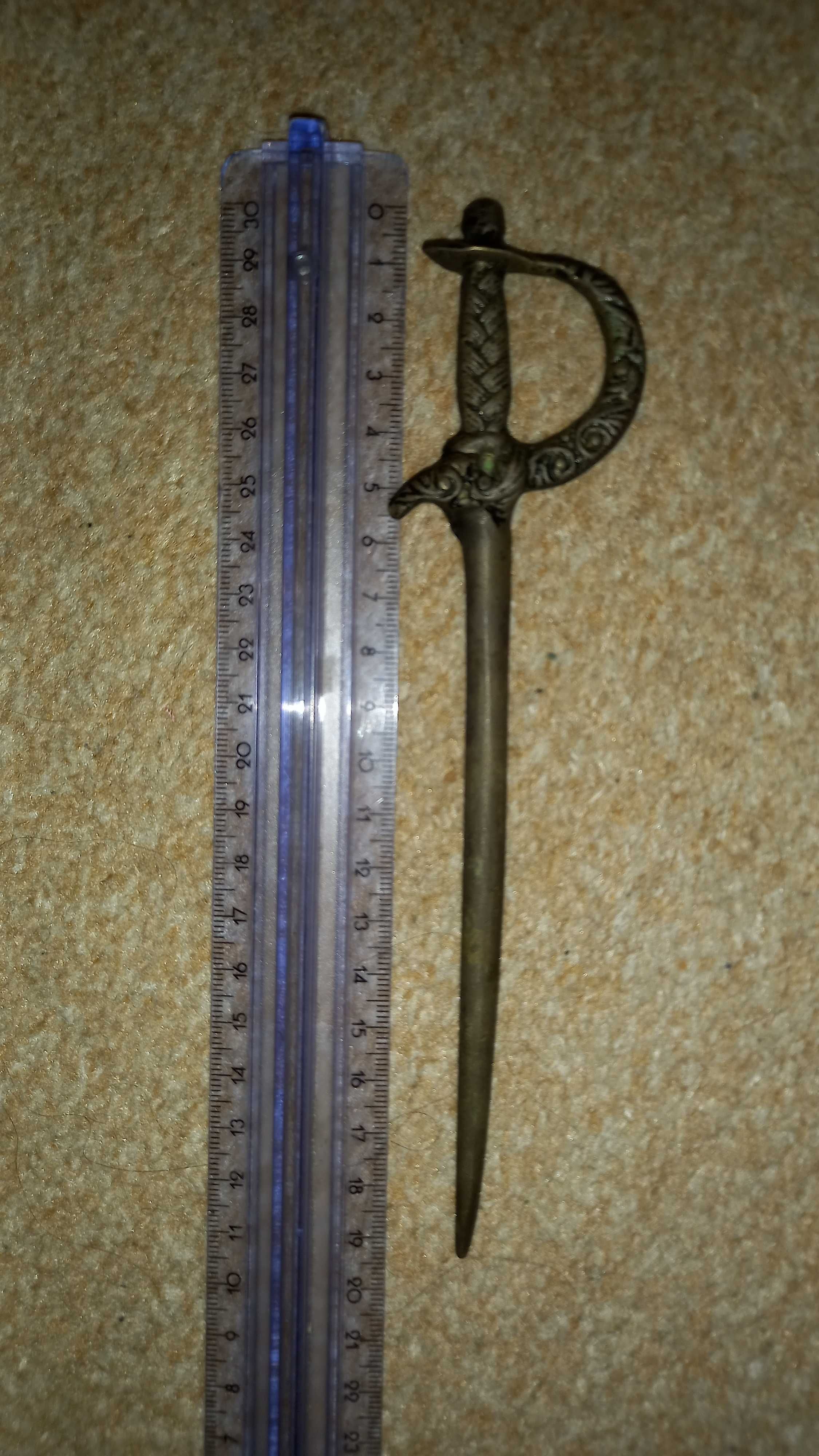 Sztylet żelazny ciężki 19,5 cm i mini szabla 17,5 cm