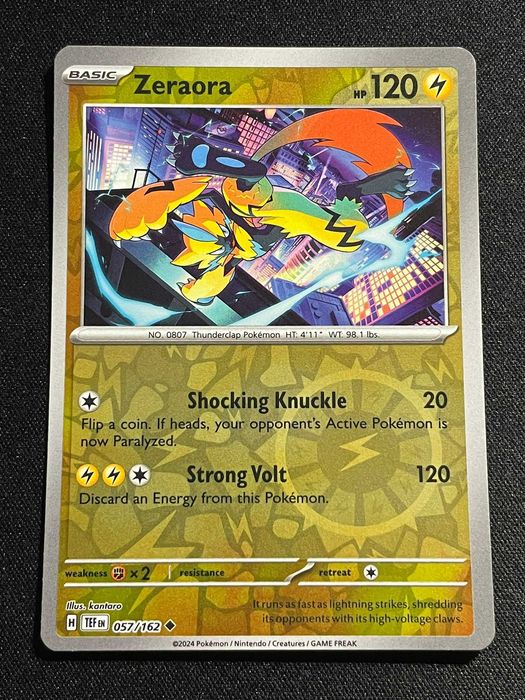 Carta Pokémon Zeraora 57/162 Temporal Forces