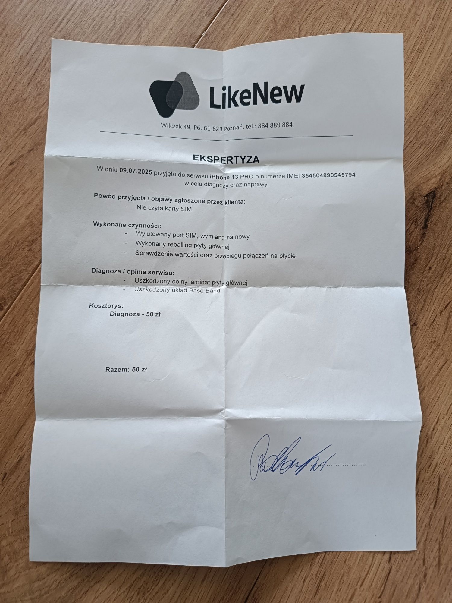 IPhone 13 pro z uszkodzonym układem Base Band