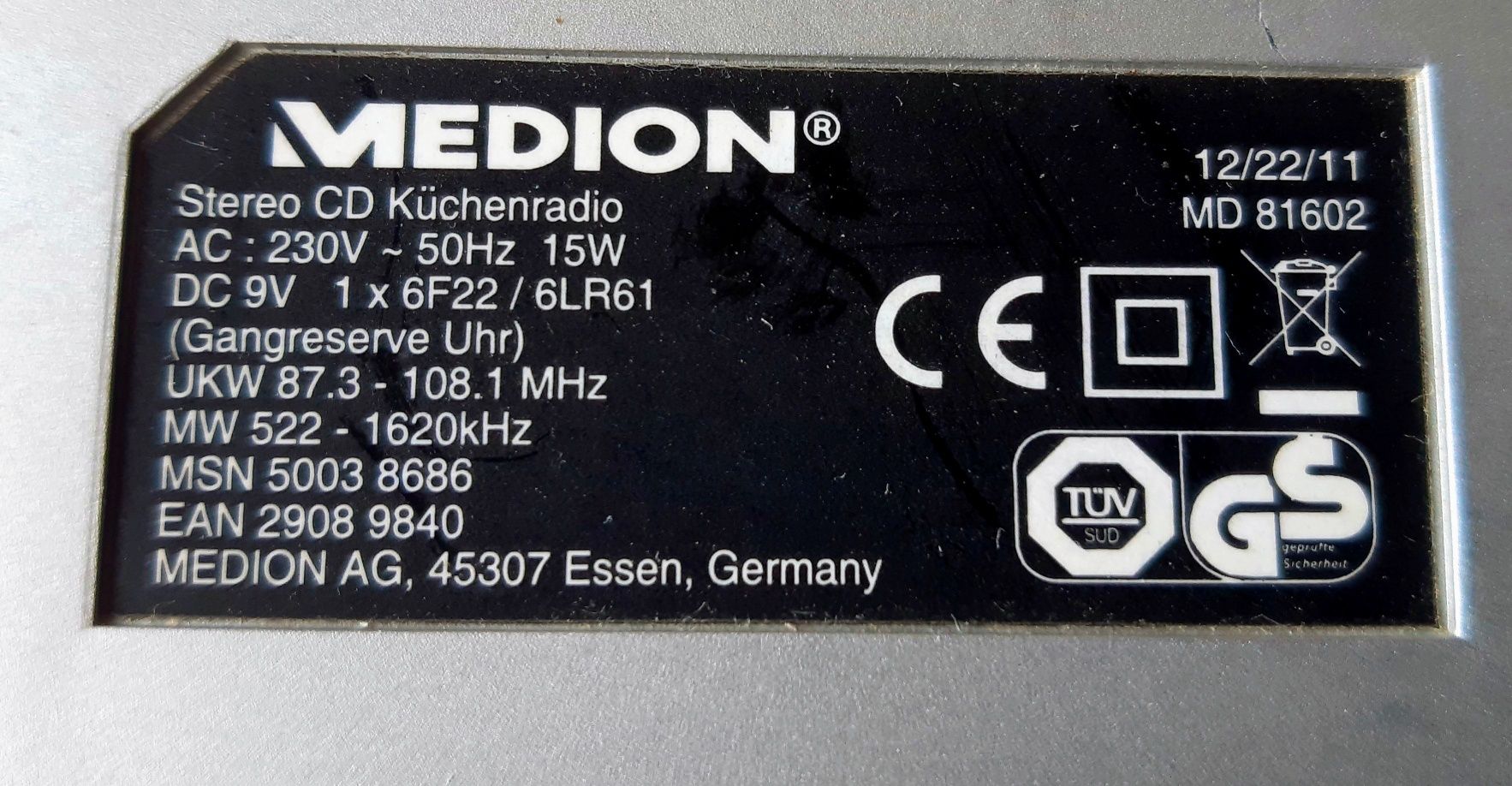 Radio z CD z pilotem