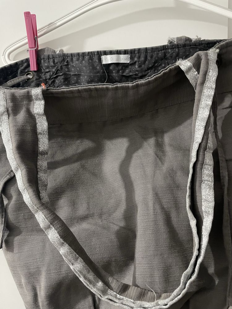 Mala tipo tote bag cinzento
