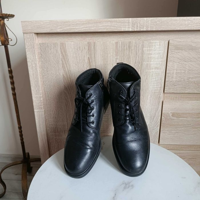 Buty ocieplane skórzane męskie Cesare Cave