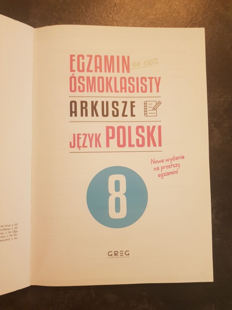 Arkusze egzamin ósmoklasisty J.polski
