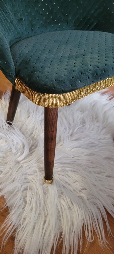 Krzesło do sesji zdjęciowych glamour dziecięce welur velvet