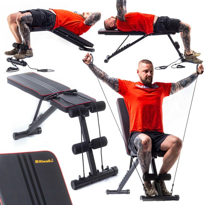 Ławka Treningowa do Ćwiczeń Ławeczka Regulowana Skośna Składana