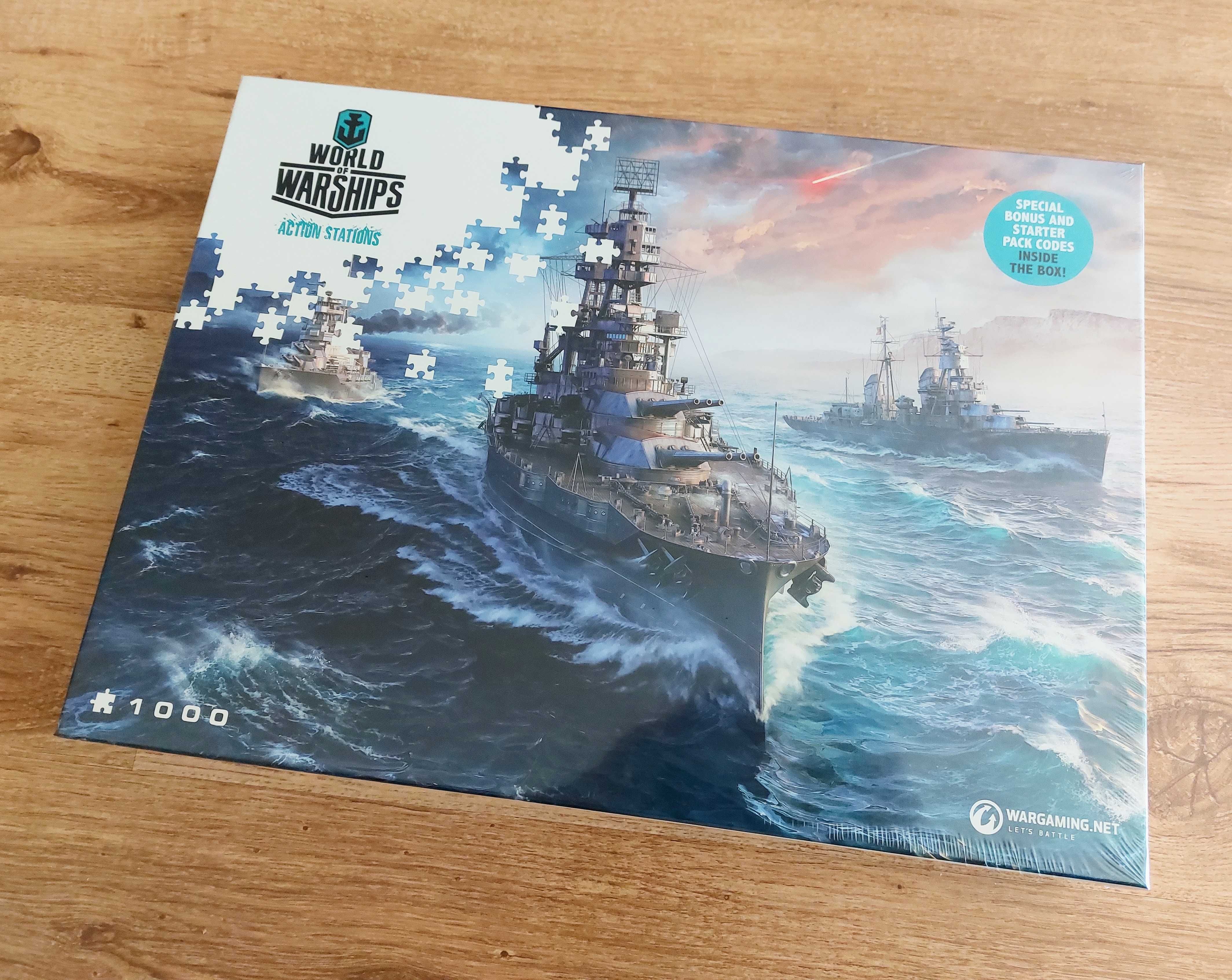 Puzzle World of Warships - Gotowi do walki (1000 el., NOWE, FOLIA)