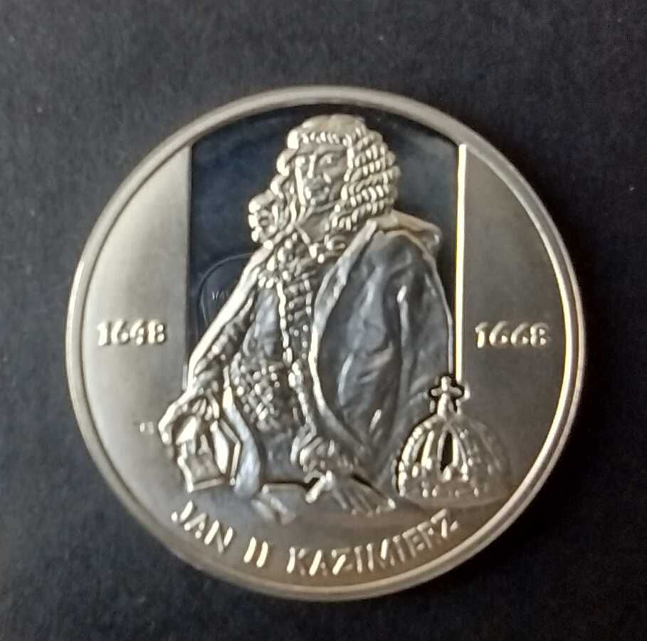 moneta 10 złotych Ag Jan II Kazimierz półpostać