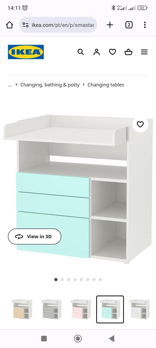 Trocador secretária ikea