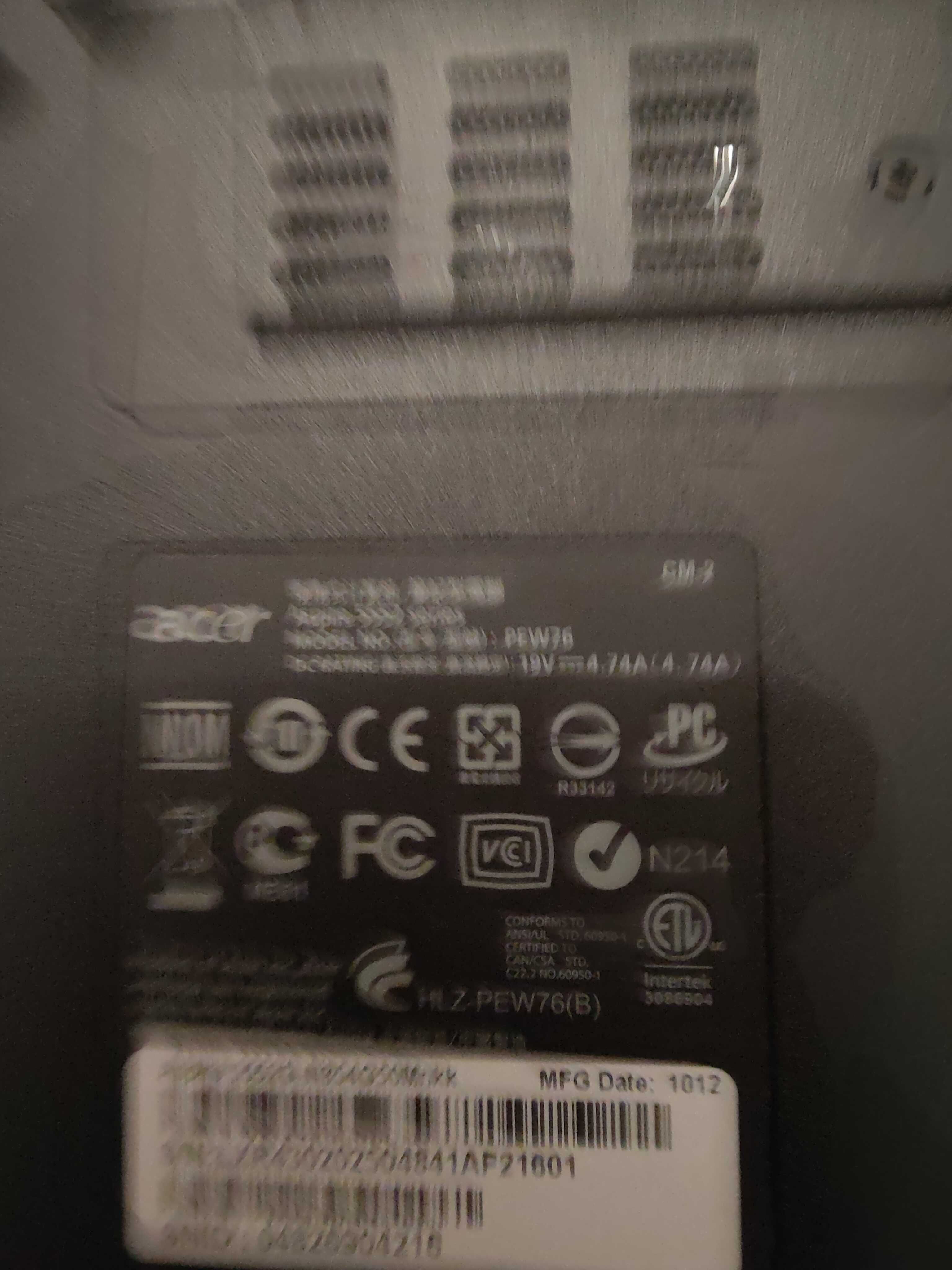 Acer 5552g без зарядки