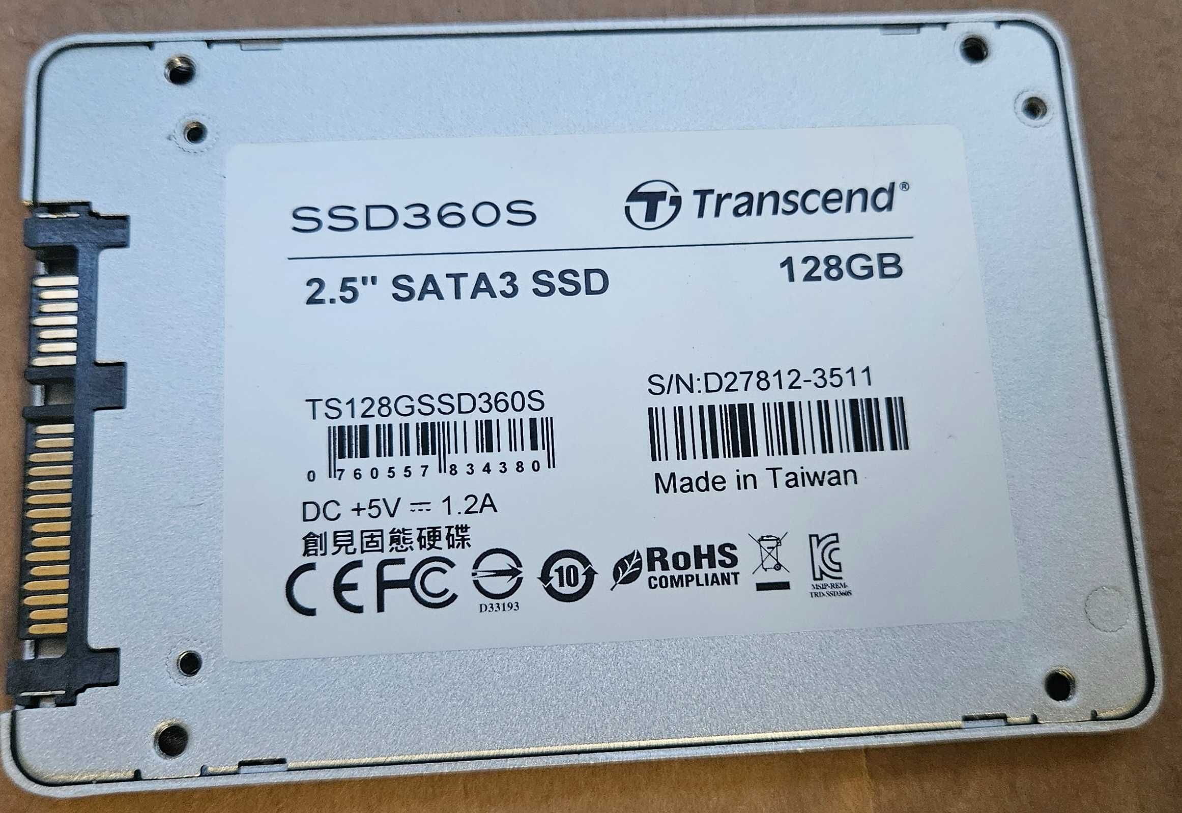 Jak Nowy ! Dysk SSD Transcend TS128GSSD360S SSD360S 128GB MLC SATA
