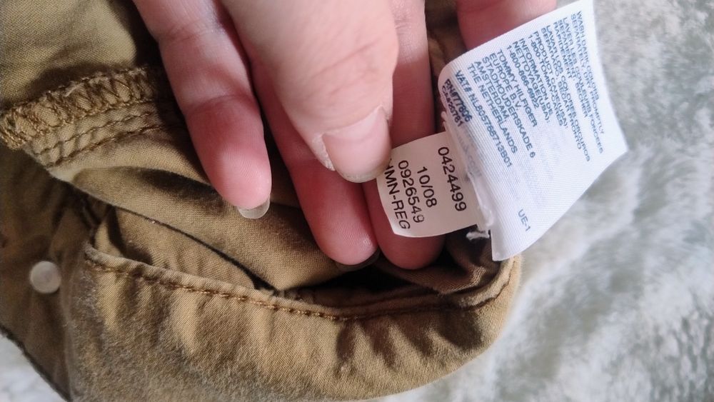 Materiałowe spodnie damskie szerokie nogawki . Rozmiar xl . Tommy Hilf