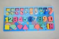 Розвиваюча дошка-сортер з кольорами, цифрами, магнітною риболовлею