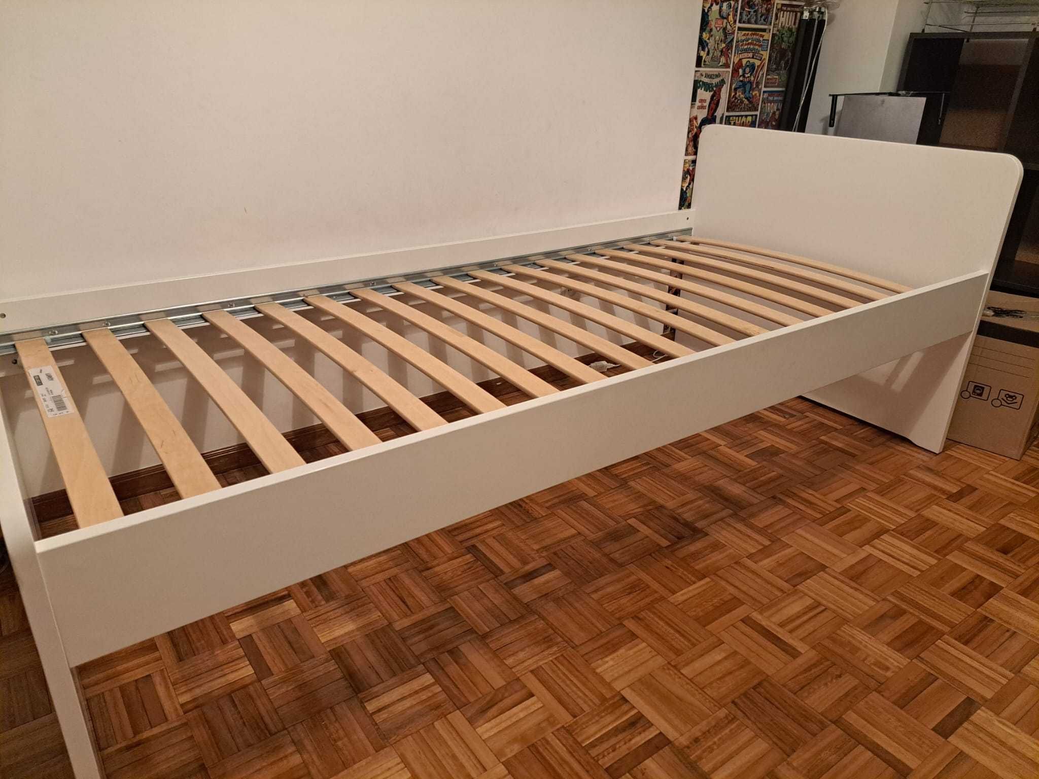 2 camas com estrado 90x200cm e 2 mesas cabeceira - como novas