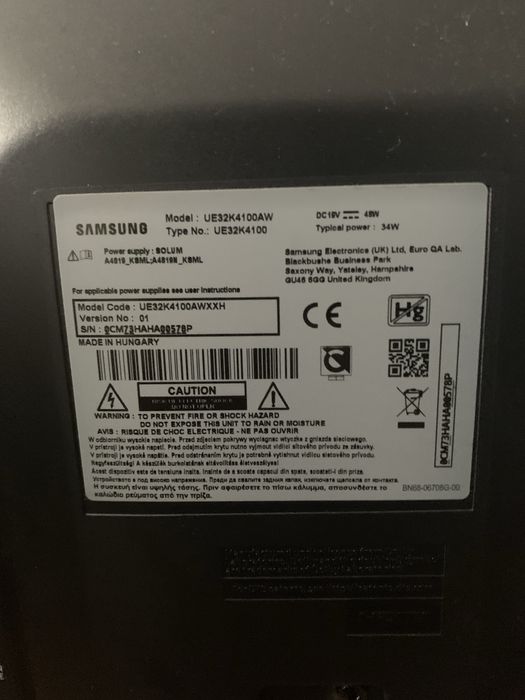 Telewior Samaung  32 cale UE32K4100AW Tv / Monitor