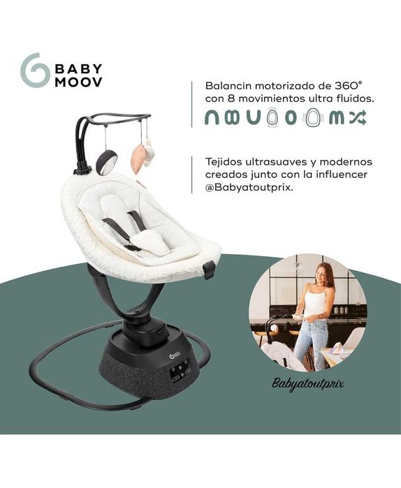 Cadeira baloiço Babymoov Balancín Swoon Evolution curl white