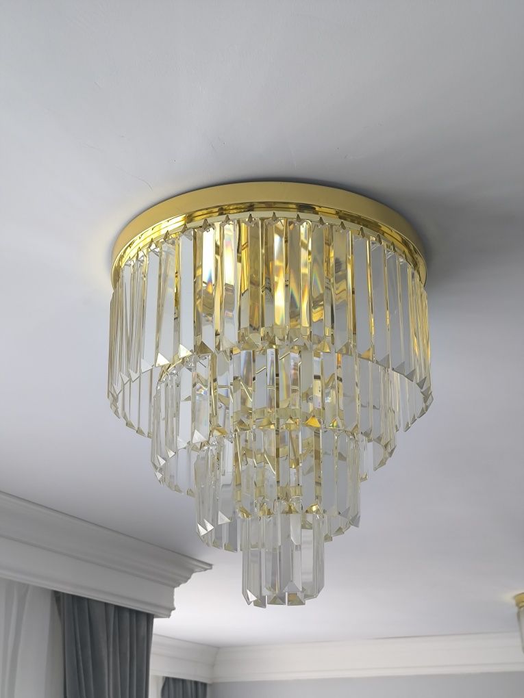 Plafon Amedeo złoty gold glamour 2 sztuki
