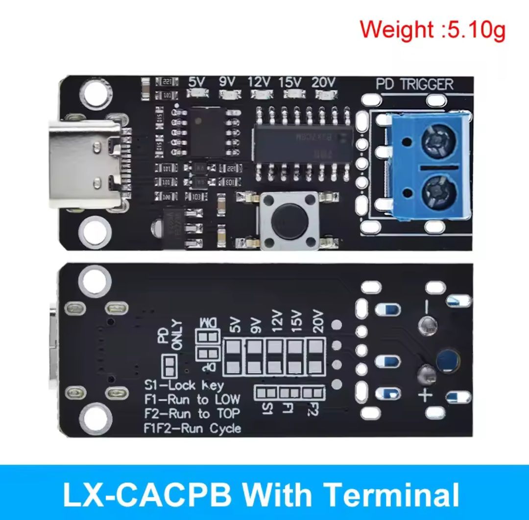 Триггер 100w PD2.0/3.0 тригер QC Usb Type C на USB 5v -20V 5А до 140w