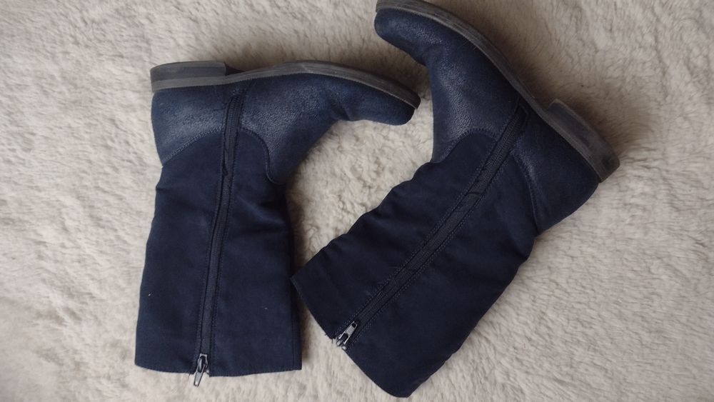 Graceland kozaki granatowe wysokie r 35 wkl. 22 cm