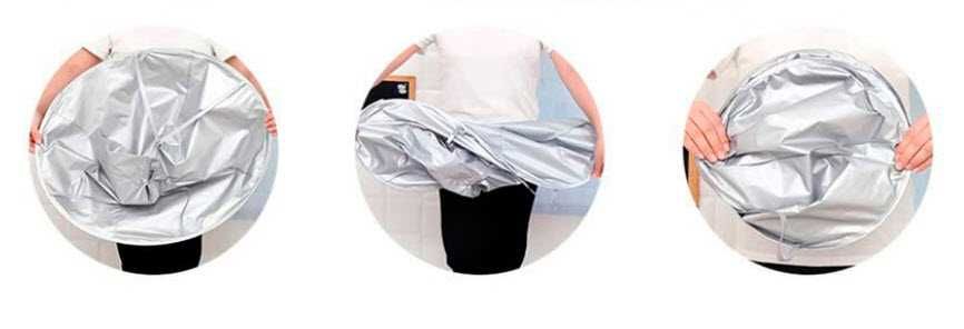 Накидка зонт для стрижки волос в даметре 60см, складной для дома