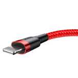 Kabel Baseus Cafule USB-A / Lightning 2.4A QC 3.0/0.5 m - czerwony