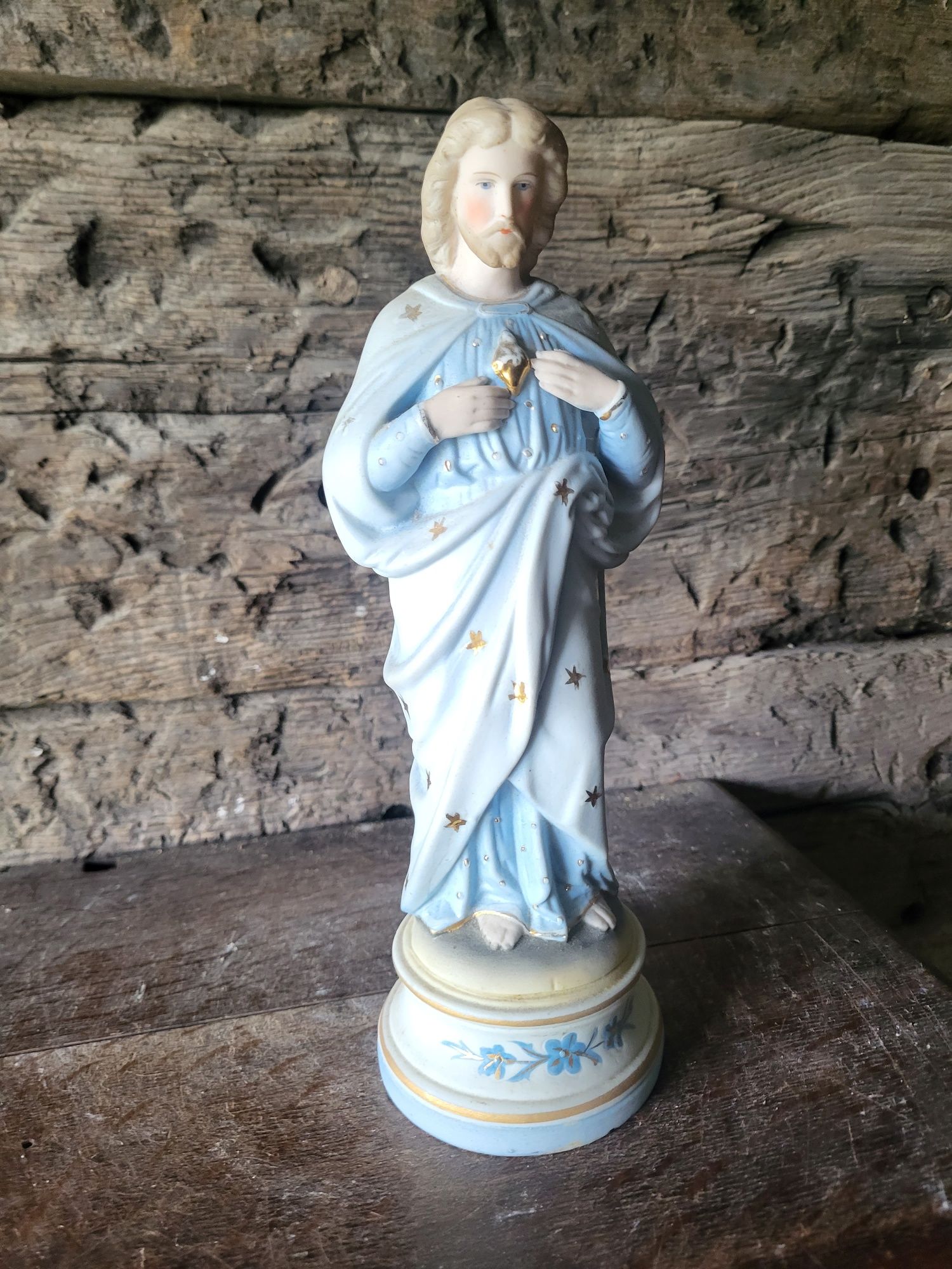 Śliczna figurka biskwit Pan Jezus