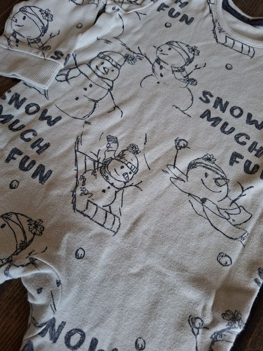 Pajac w bałwanki 80/86