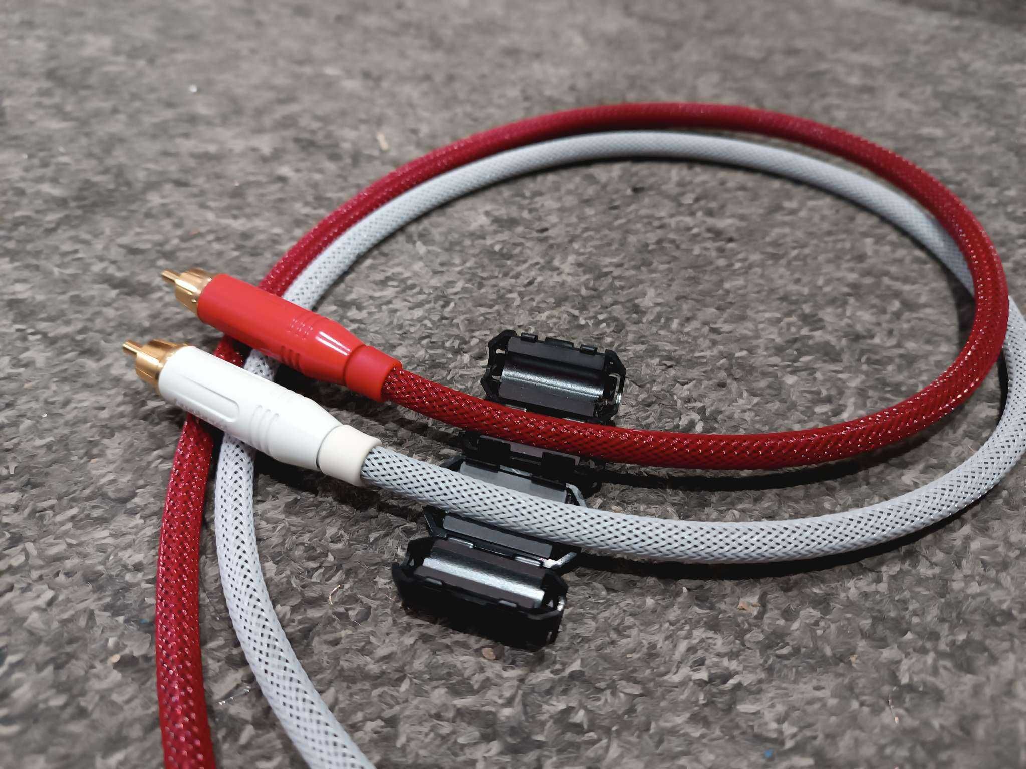 Kabel RCA Interkonekt cinch stereo Amphenol AUDIO ACPR z filtrem 0,7m