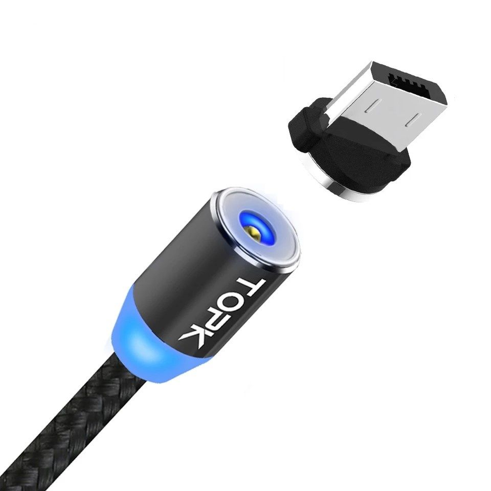 Cabo Magnético MicroUSB com 1 metro Novo e Embalado