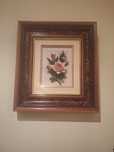 Quadro com flor de cerâmica