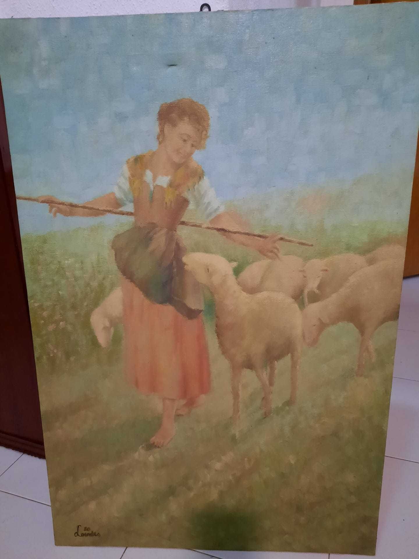 Pintura a óleo "A pastorinha"