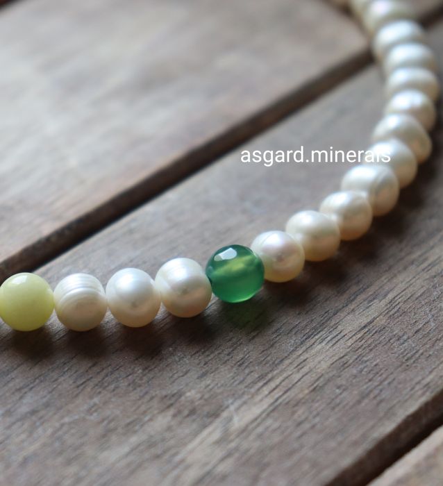 Naturalne perły słodkowodne jadeit agat wysyłka gratis
