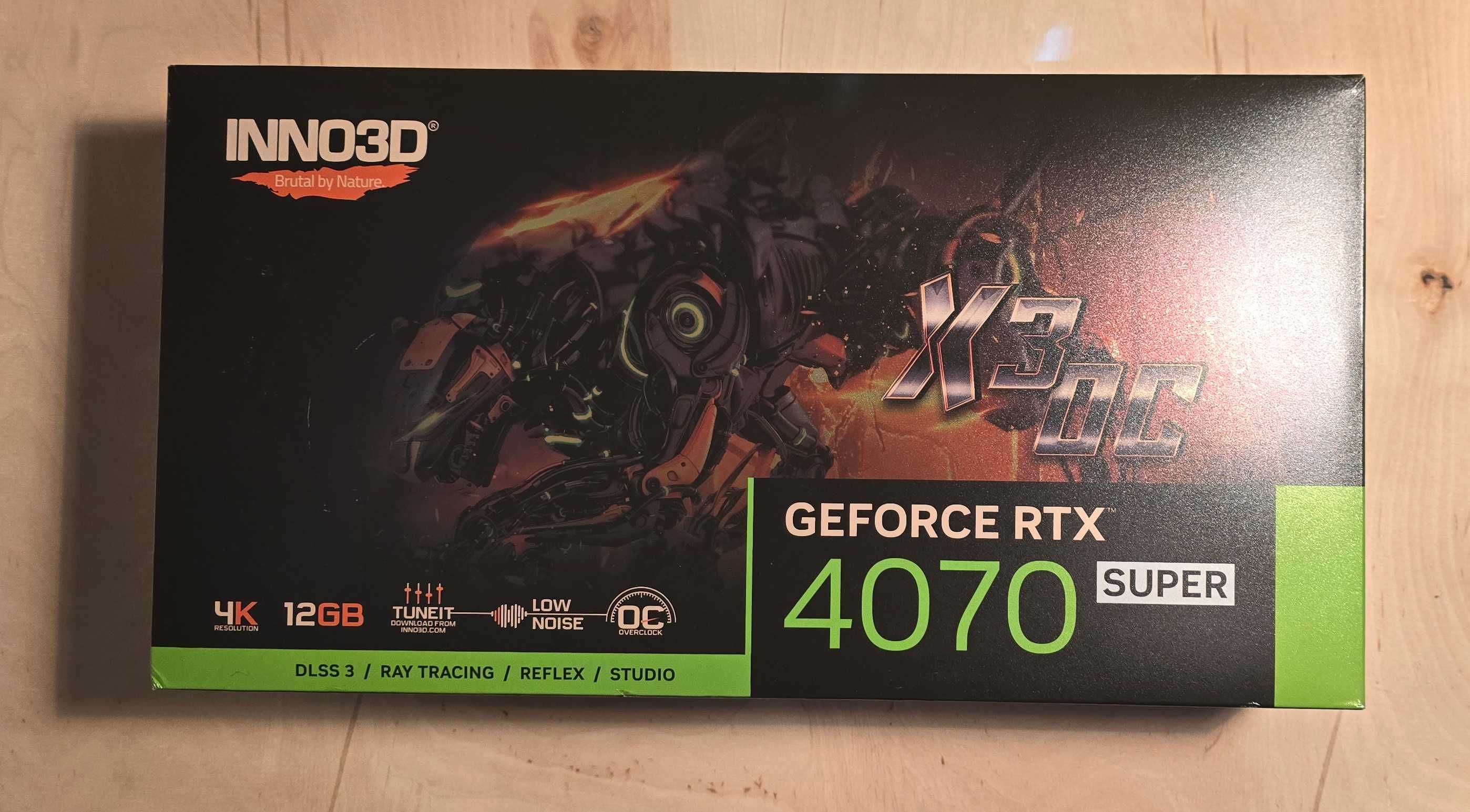 RTX 4070 SUPER INNO3D X3 OC – Gwarancja, Pudełko – Wysyłka